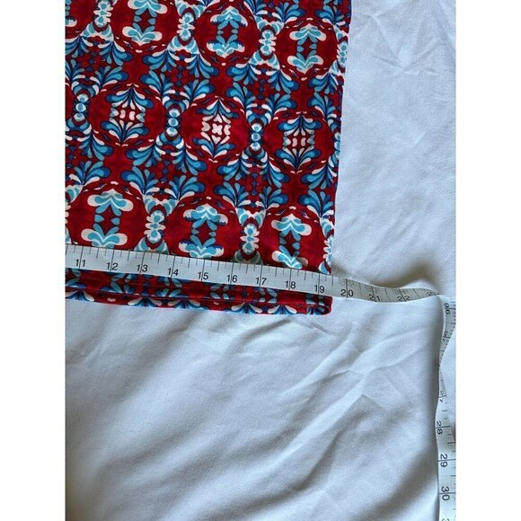 Lularoe Dress Women's Sz XL 'Julia' Red Floral Geometric Dress Short Sleeve NEW - Picture 12 of 12